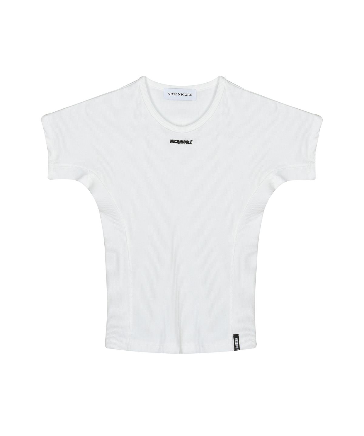 닉앤니콜(NICK&NICOLE) NICOLE SLIM LINE HALF TOP_IVORY