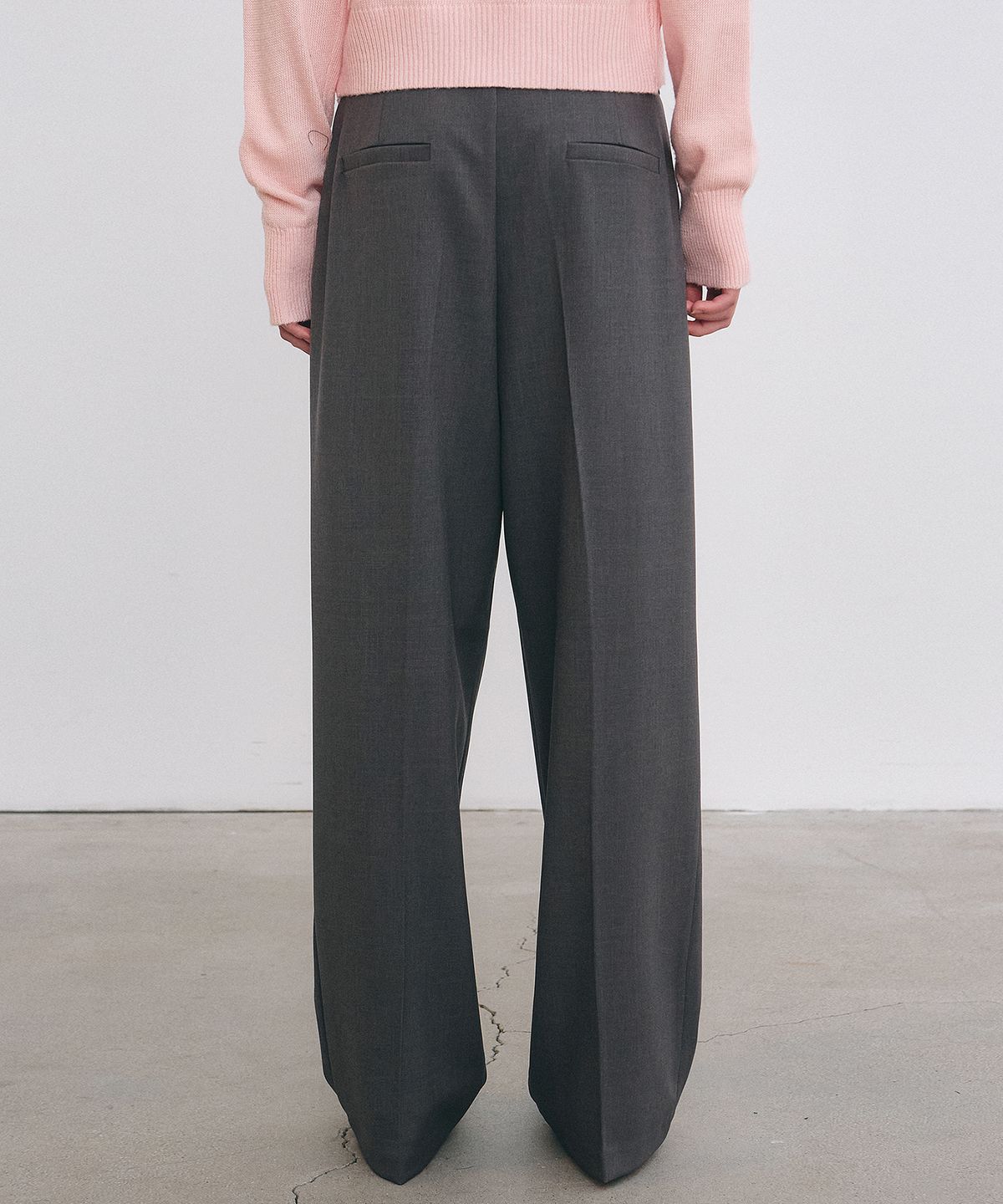 닉앤니콜(NICK&NICOLE) MINIMAL CLASSIC LOOSE FIT SLACKS_GRAY