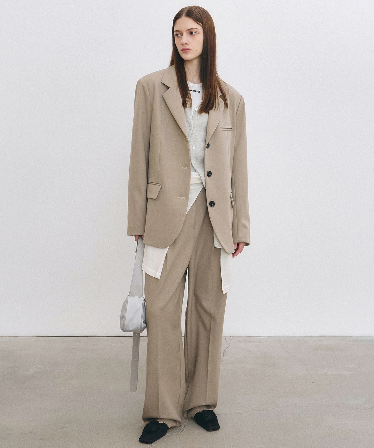 닉앤니콜(NICK&NICOLE) MINIMAL CLASSIC BLAZER JACKET_BEIGE