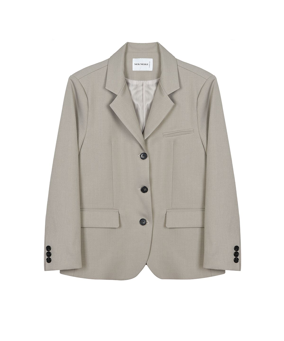 닉앤니콜(NICK&NICOLE) MINIMAL CLASSIC BLAZER JACKET_BEIGE