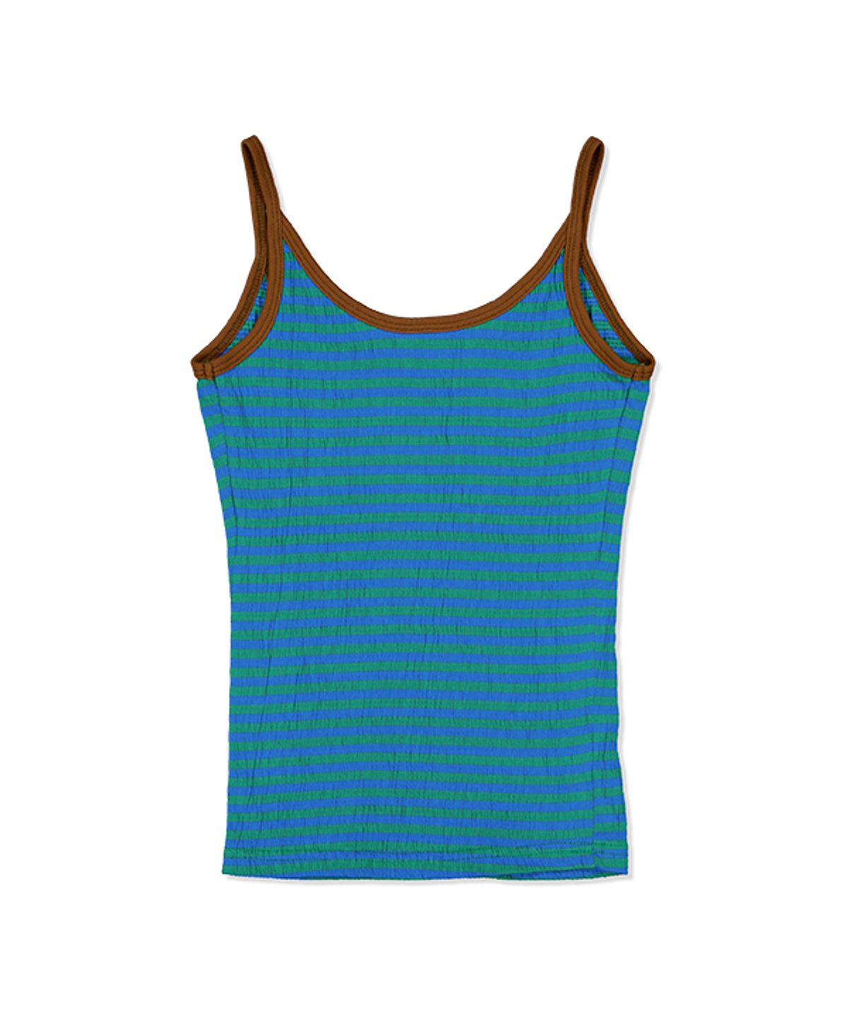 그린버터(GREENBUTTER) Wrinkle Double Inner Sleeveless (Blue/Brown)