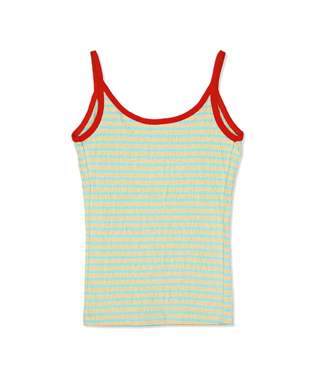 그린버터(GREENBUTTER) Wrinkle Double Inner Sleeveless (Mint/Red)
