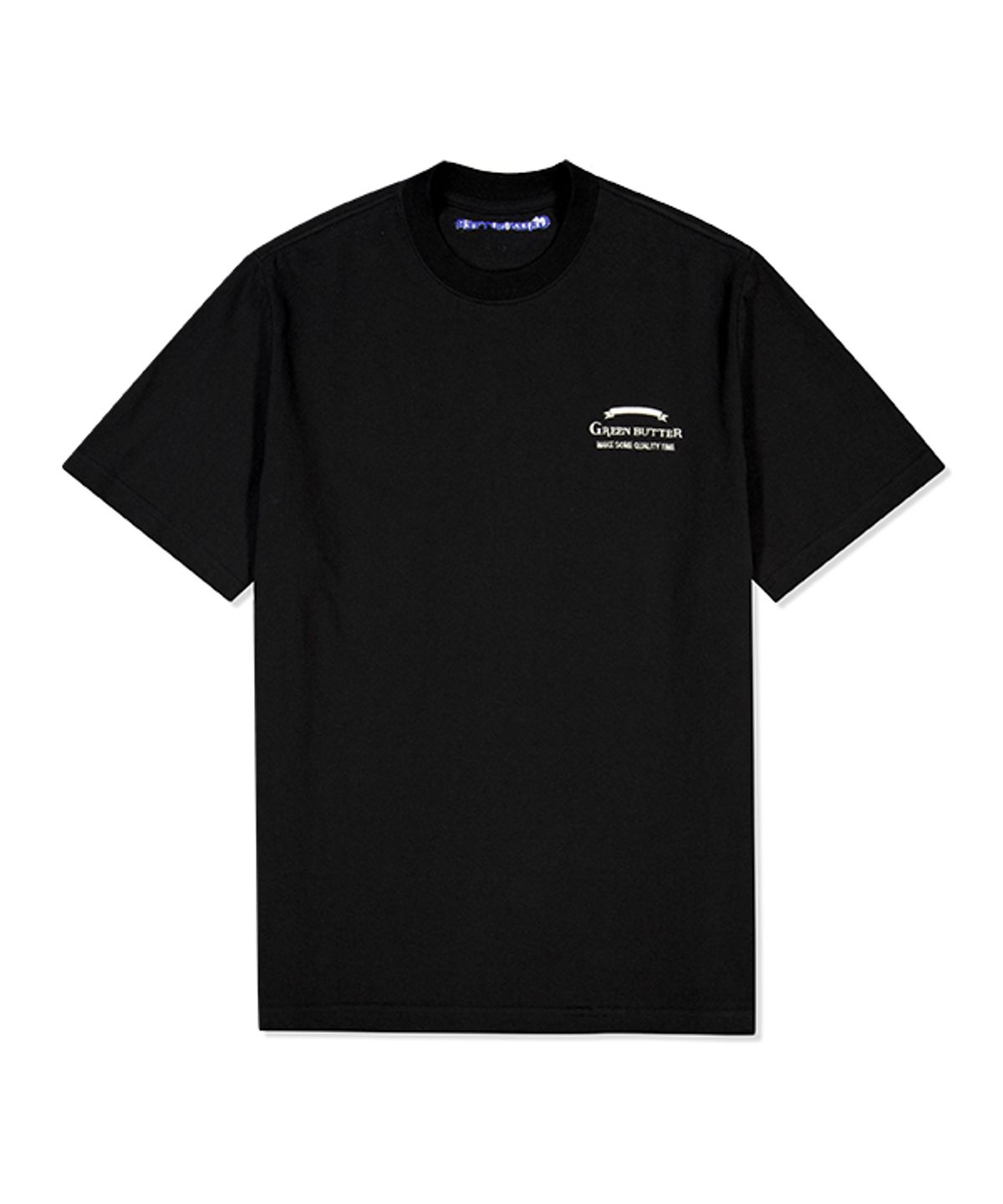 그린버터(GREENBUTTER) Needlework Logo Tee (Black)