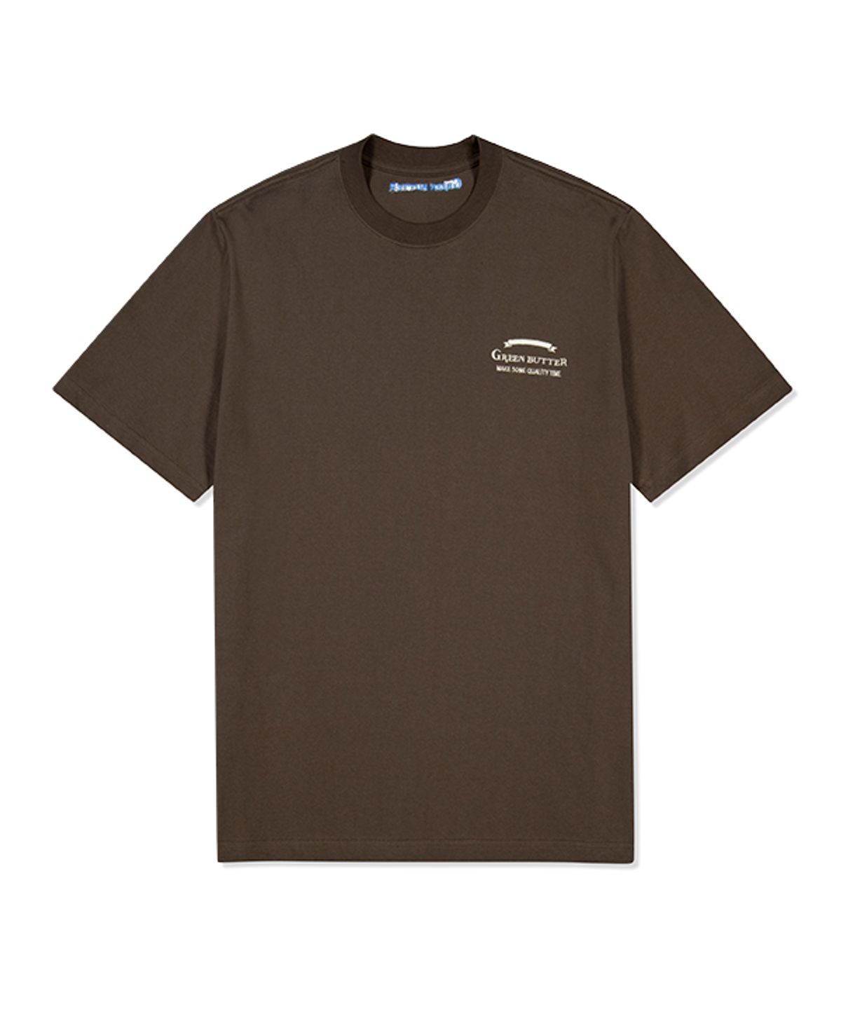 그린버터(GREENBUTTER) Needlework Logo Tee (Brown)