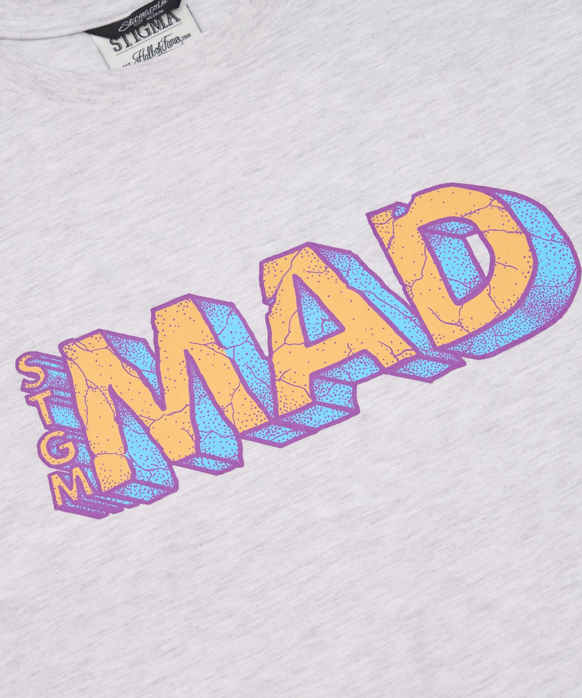 스티그마(STIGMA) Mad Oversized Short Sleeves T-Shirts White Melange