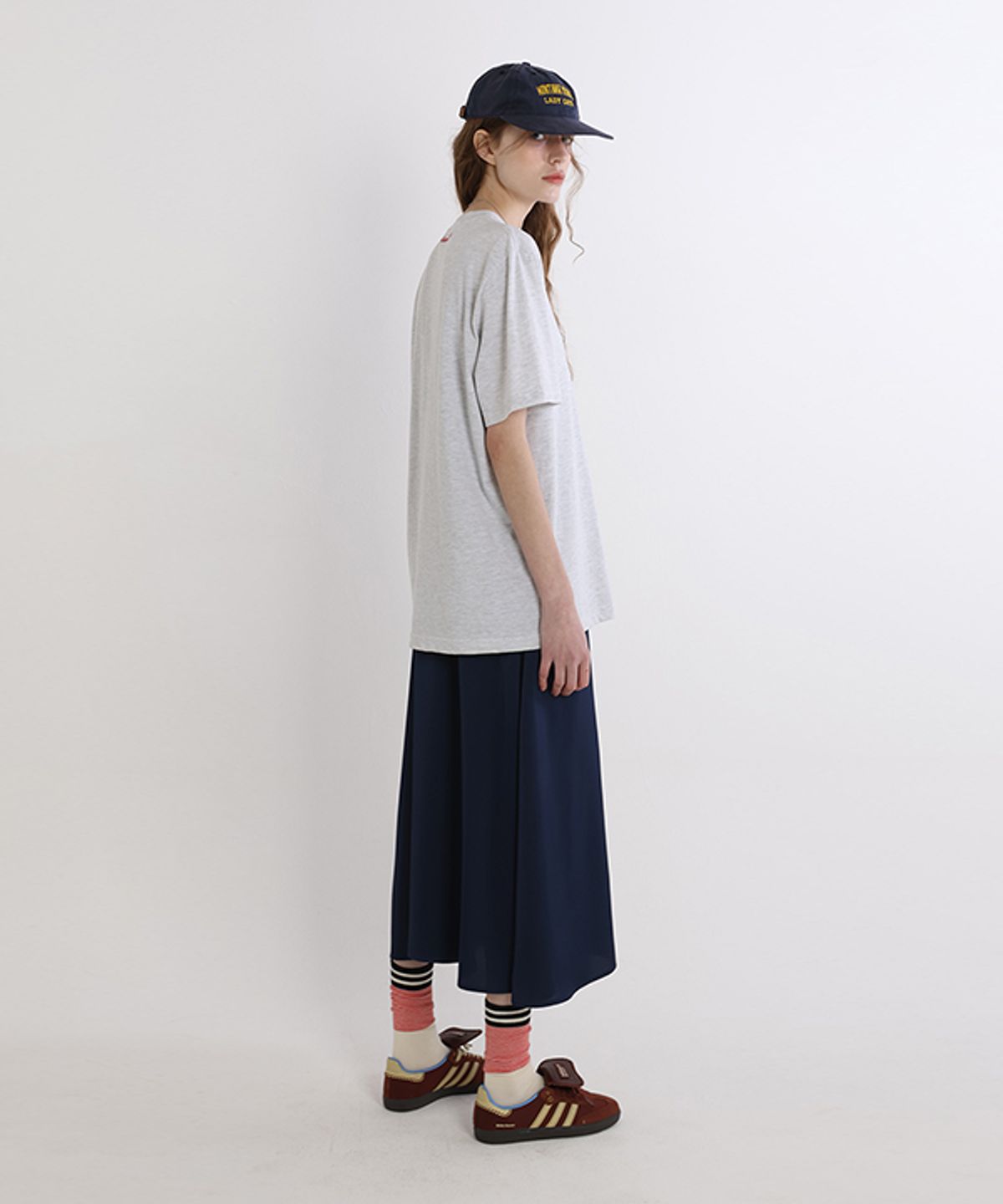 그린버터(GREENBUTTER) Needlework Logo Tee (L/Melange)