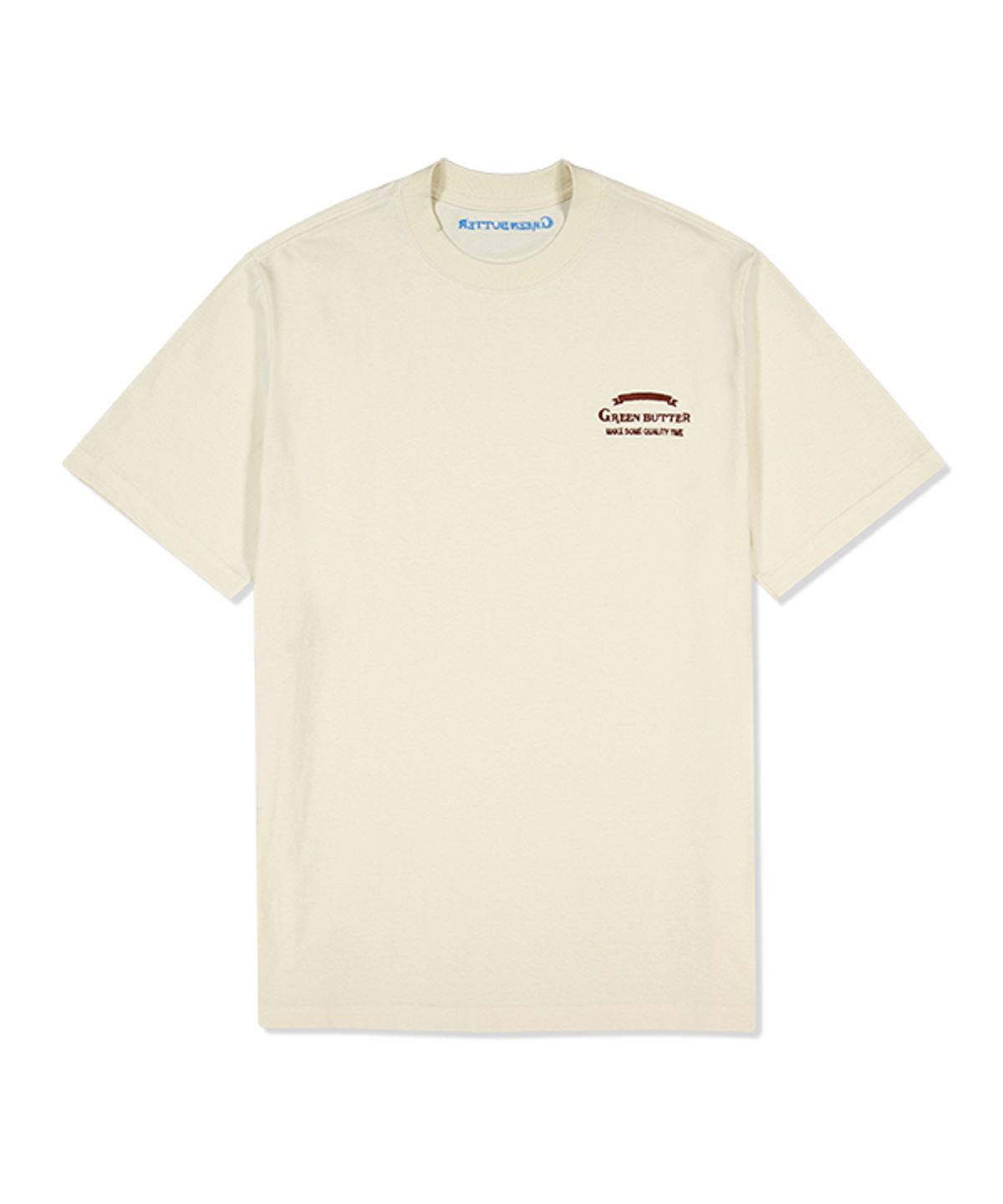 그린버터(GREENBUTTER) Needlework Logo Tee (Beige)