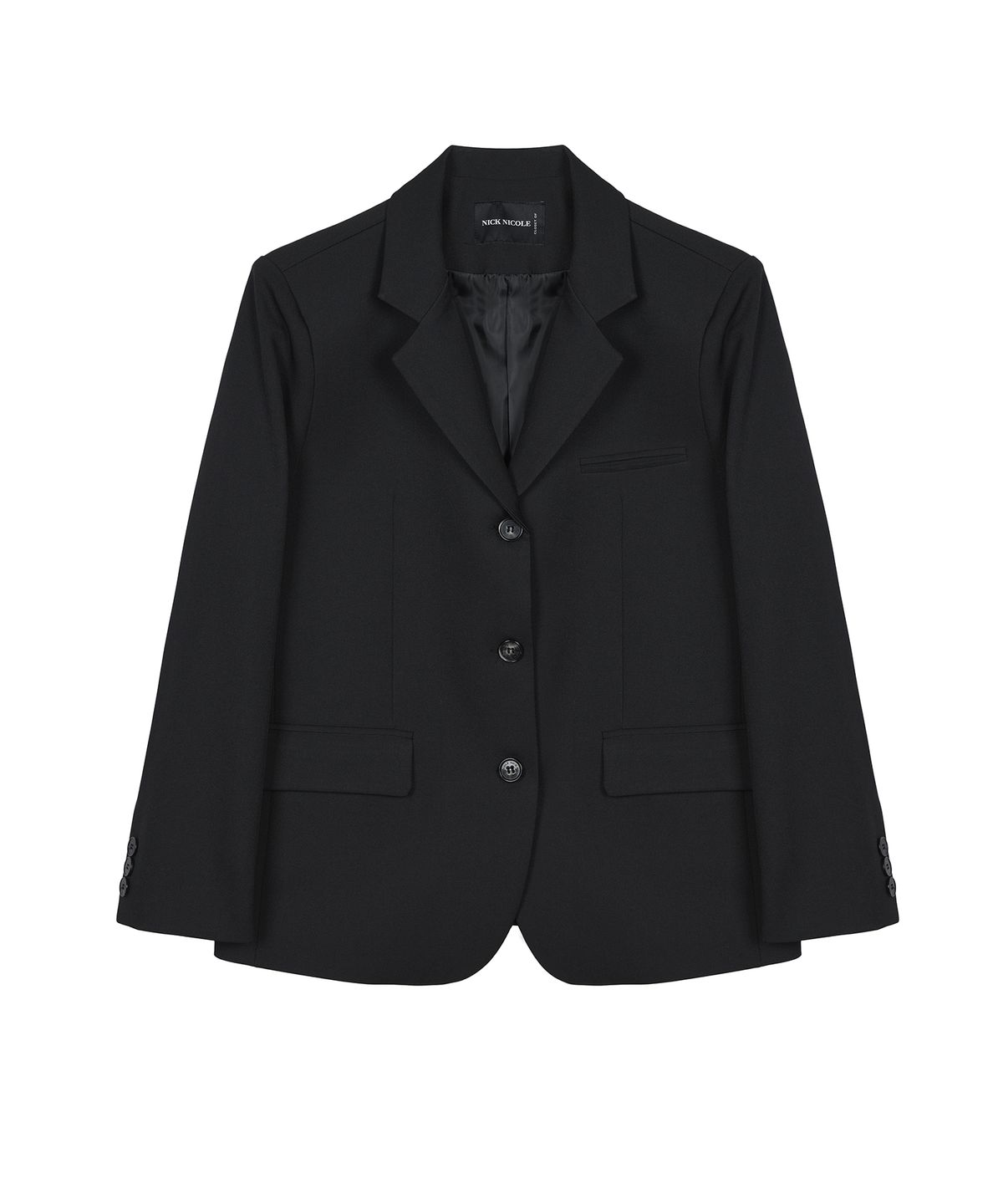 닉앤니콜(NICK&NICOLE) MINIMAL CLASSIC BLAZER JACKET_BLACK