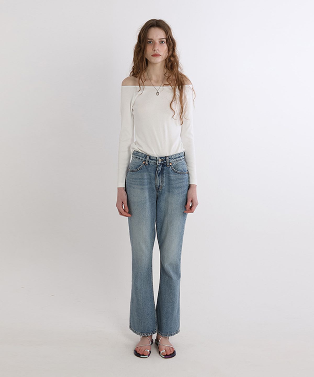 그린버터(GREENBUTTER) Two-way banding Tee (Ivory)