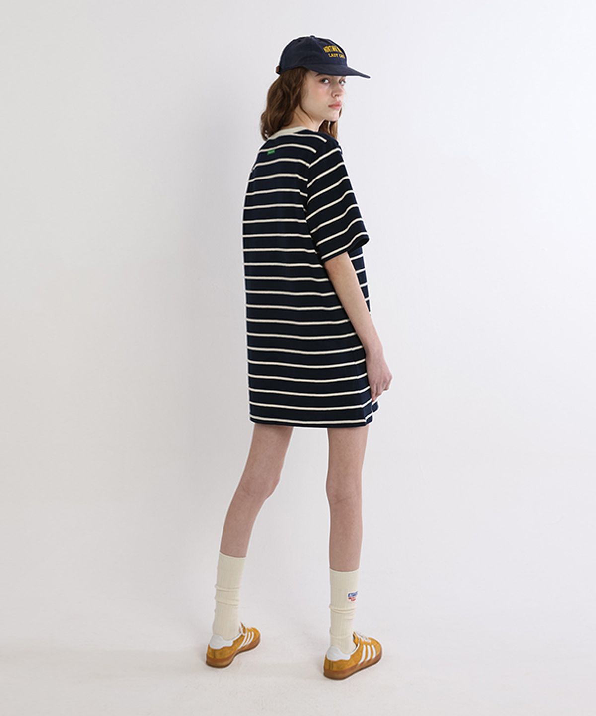 그린버터(GREENBUTTER) Marine Cotton dress (Navy)