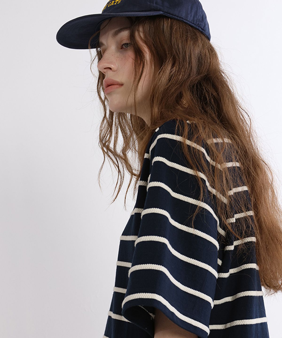 그린버터(GREENBUTTER) Marine Cotton dress (Navy)