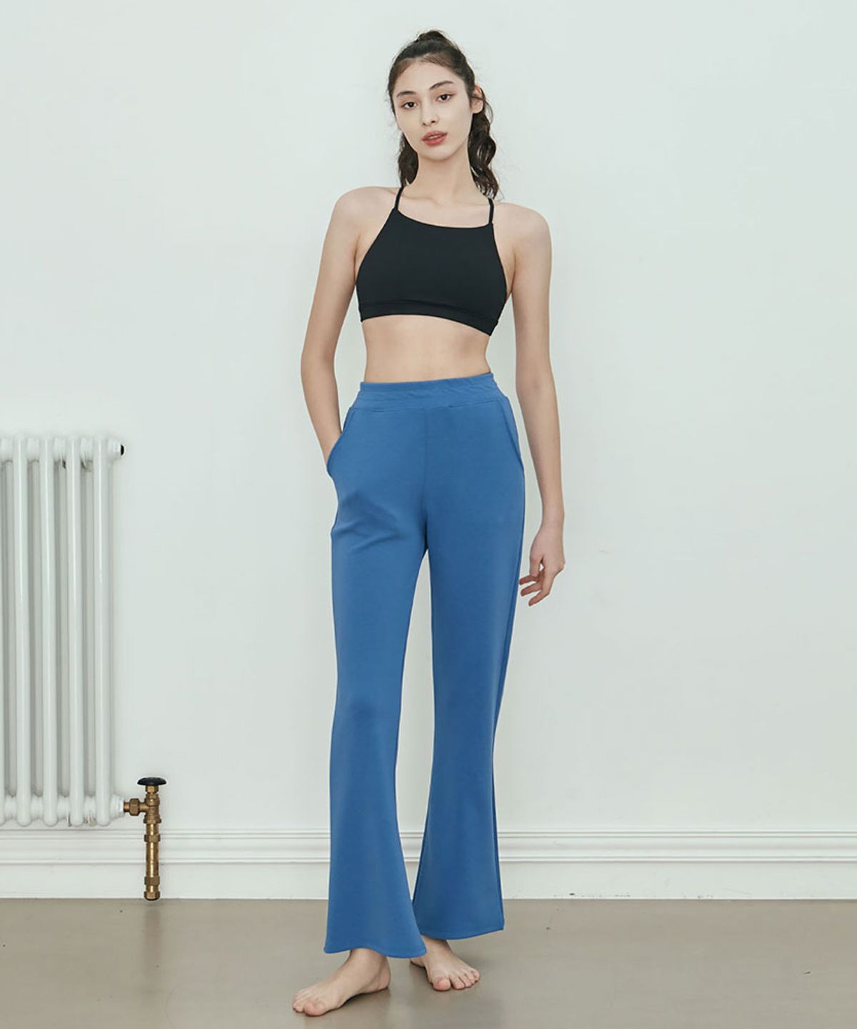 데비웨어(DEVIWEAR) 세미 부츠컷 밴딩 팬츠 DEVI-B0070-블루