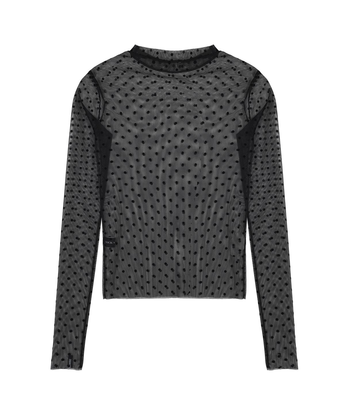닉앤니콜(NICK&NICOLE) NICOLE LABEL SEE-THROUGH DOTS TOPS_BLACK