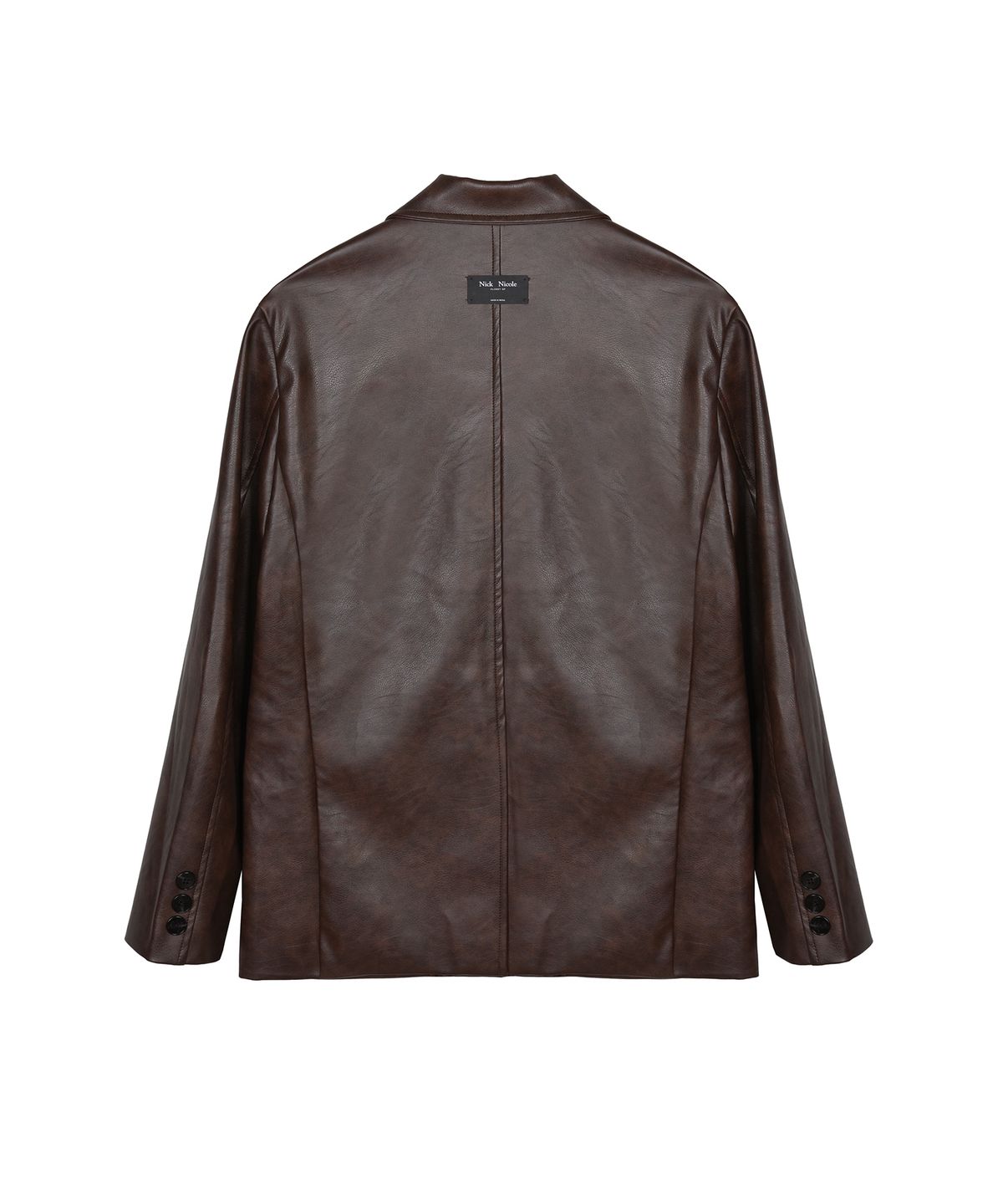 닉앤니콜(NICK&NICOLE) MINIMAL VINTAGE WASHED LEATHER JACKET_BROWN