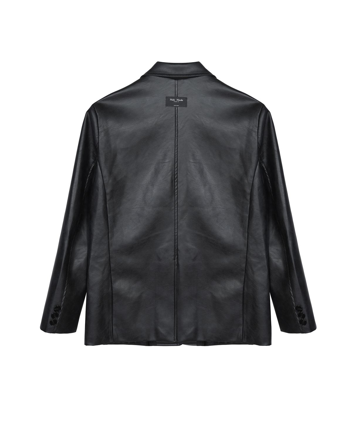 닉앤니콜(NICK&NICOLE) MINIMAL VINTAGE WASHED LEATHER JACKET_BLACK