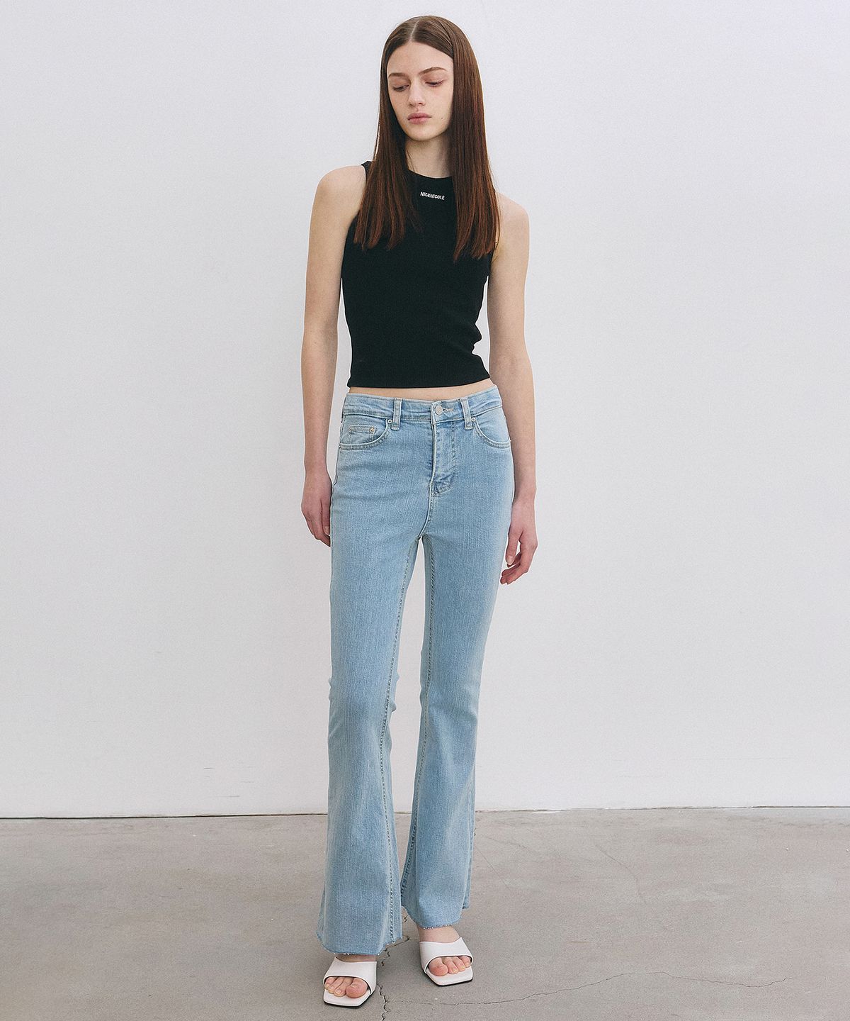 닉앤니콜(NICK&NICOLE) SLIM BOOTS CUT DENIM JEANS_LIGHT BLUE