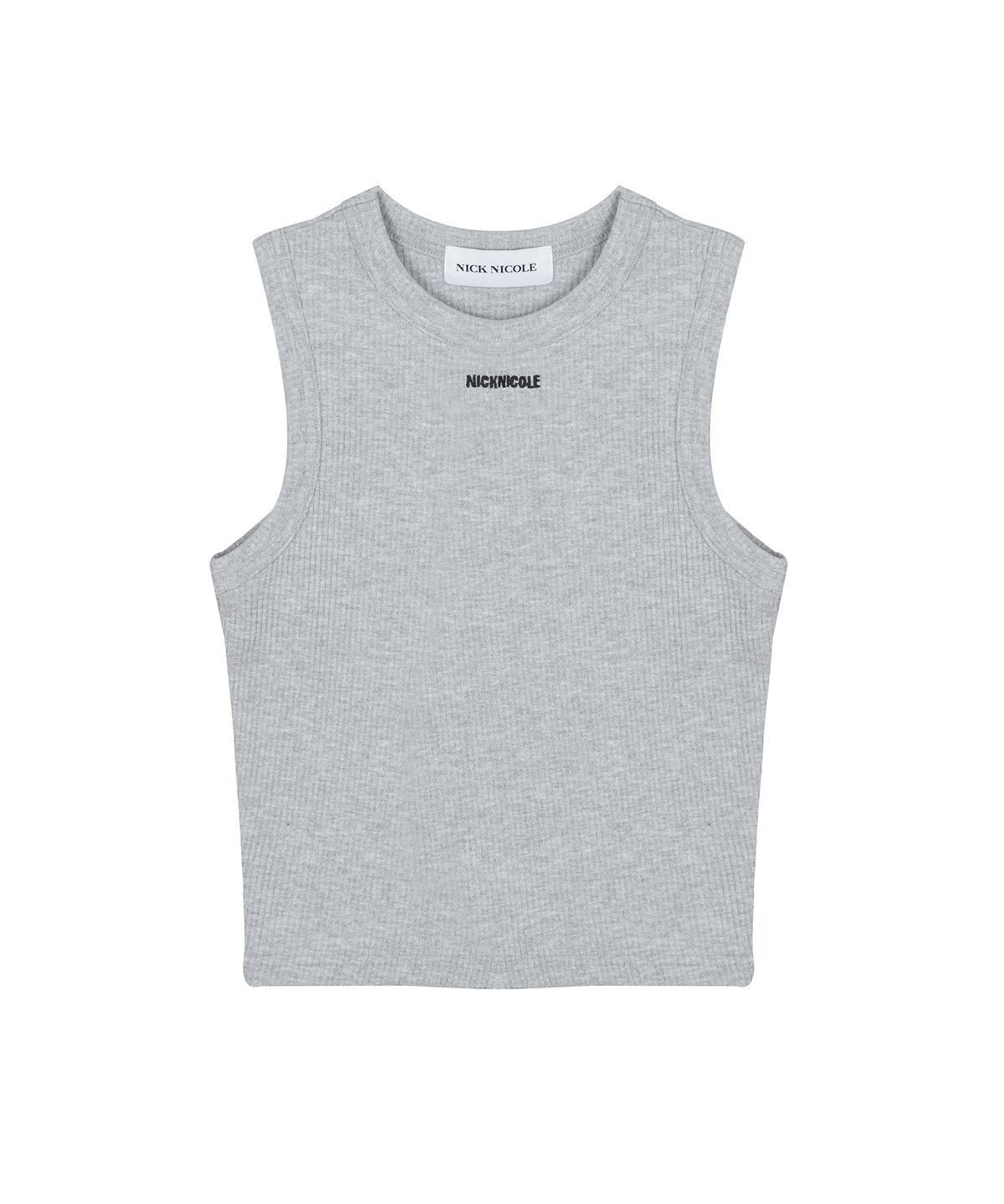 닉앤니콜(NICK&NICOLE) MINIMAL CROP SLEEVELESS TOP_GRAY
