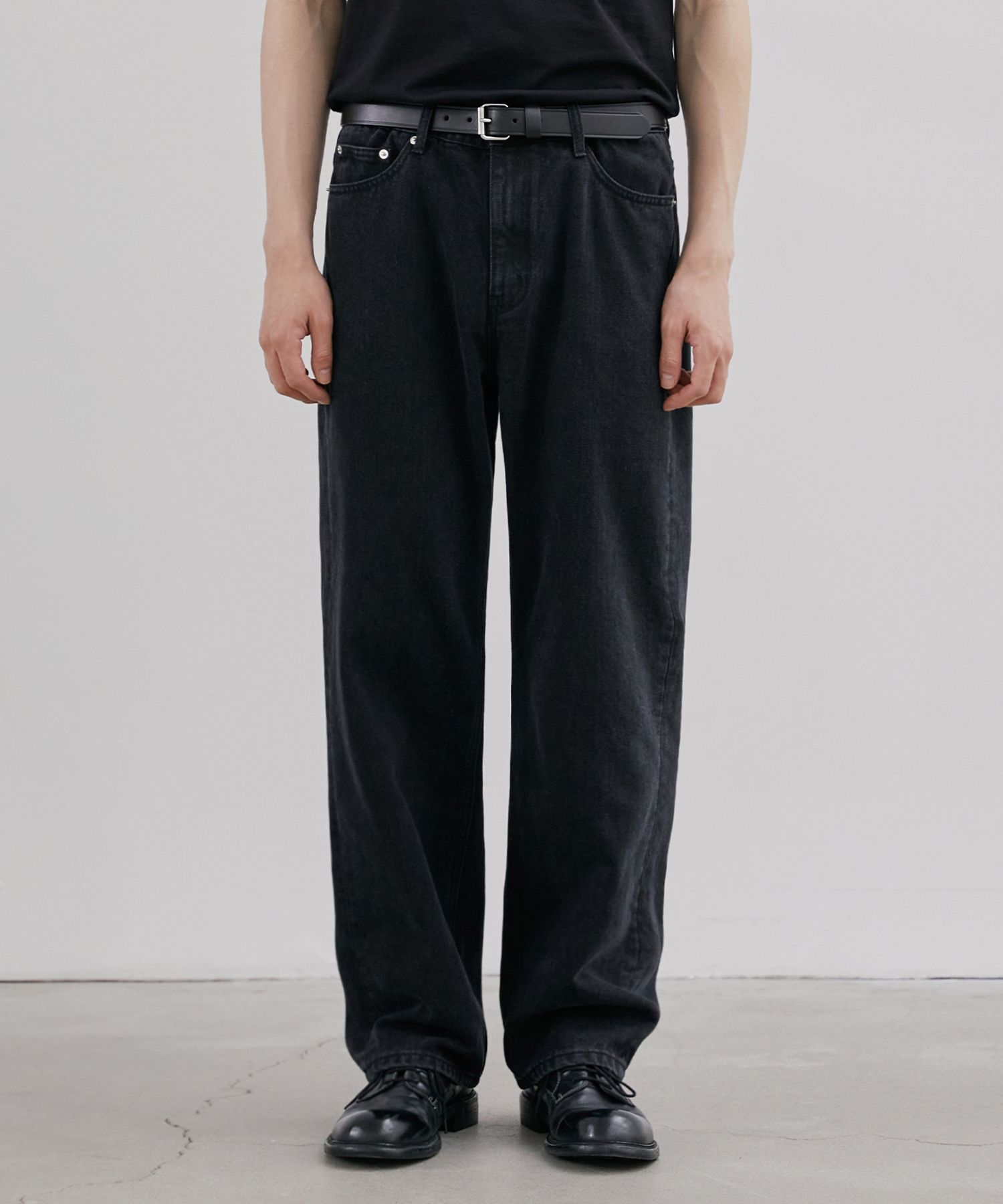 ★MUSINSA STANDARD★ Denim Wide Carpenter Pants Washed Black MUSINSA | MUSINSA STANDARD Denim Wide Carpenter Pants