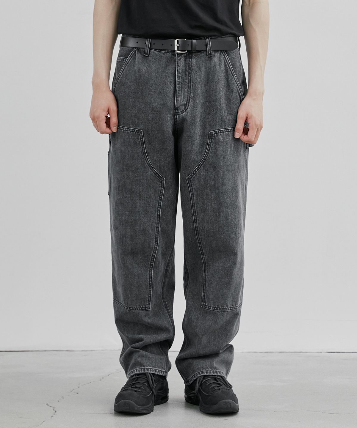 브랜디드(BRANDED) CARPENTER DENIM PANTS [WASHED BLACK]