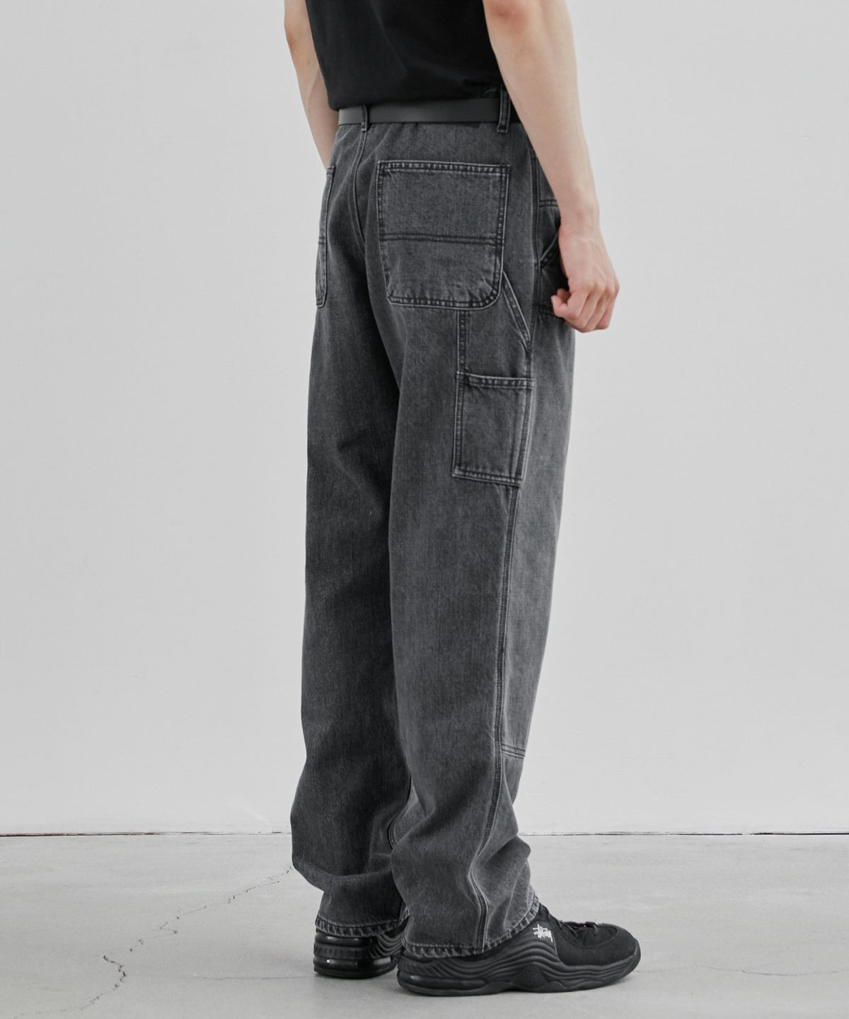 브랜디드(BRANDED) CARPENTER DENIM PANTS [WASHED BLACK]