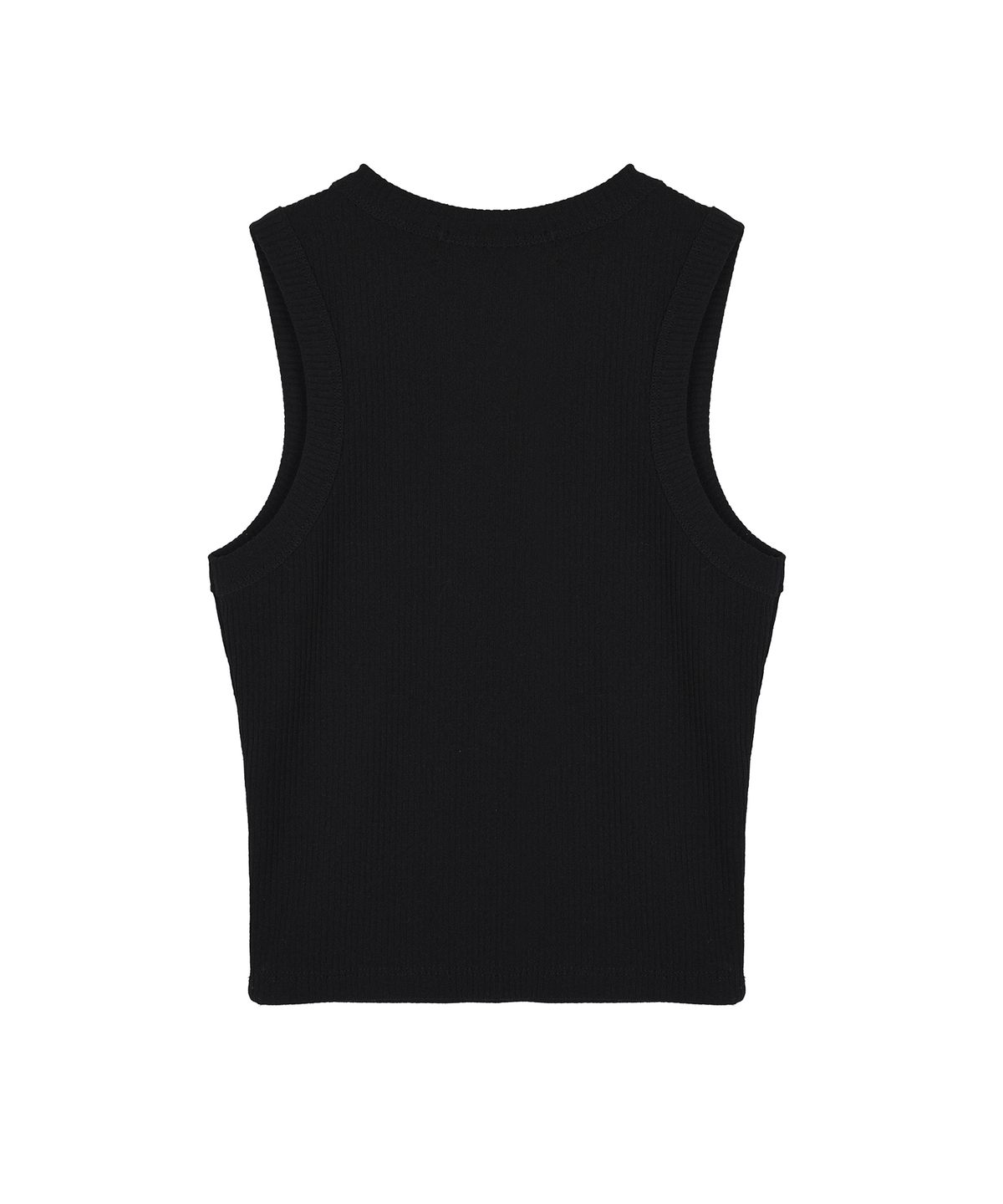 닉앤니콜(NICK&NICOLE) MINIMAL CROP SLEEVELESS TOP_BLACK