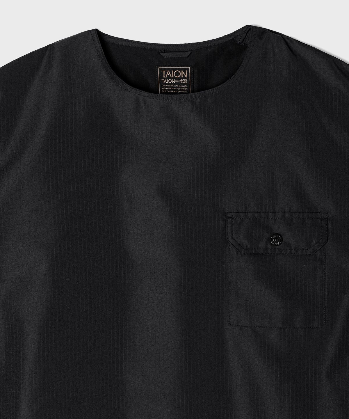 타이온(TAION) 밀리터리 원포켓 티셔츠 Black