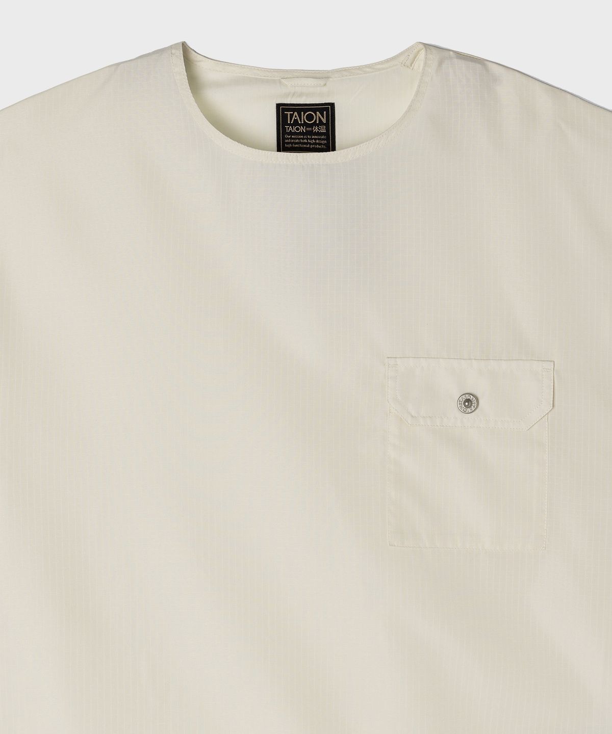 타이온(TAION) 밀리터리 원포켓 티셔츠 Off White