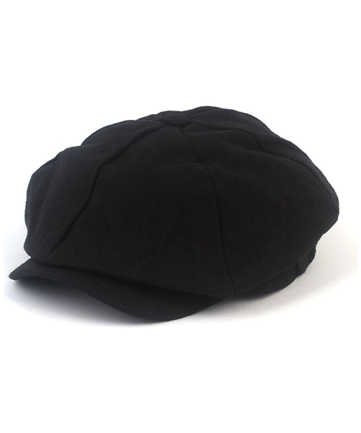 유니버셜 케미스트리(UNIVERSAL CHEMISTRY) Linen Black Loose Fit Newsboycap 뉴스보이캡
