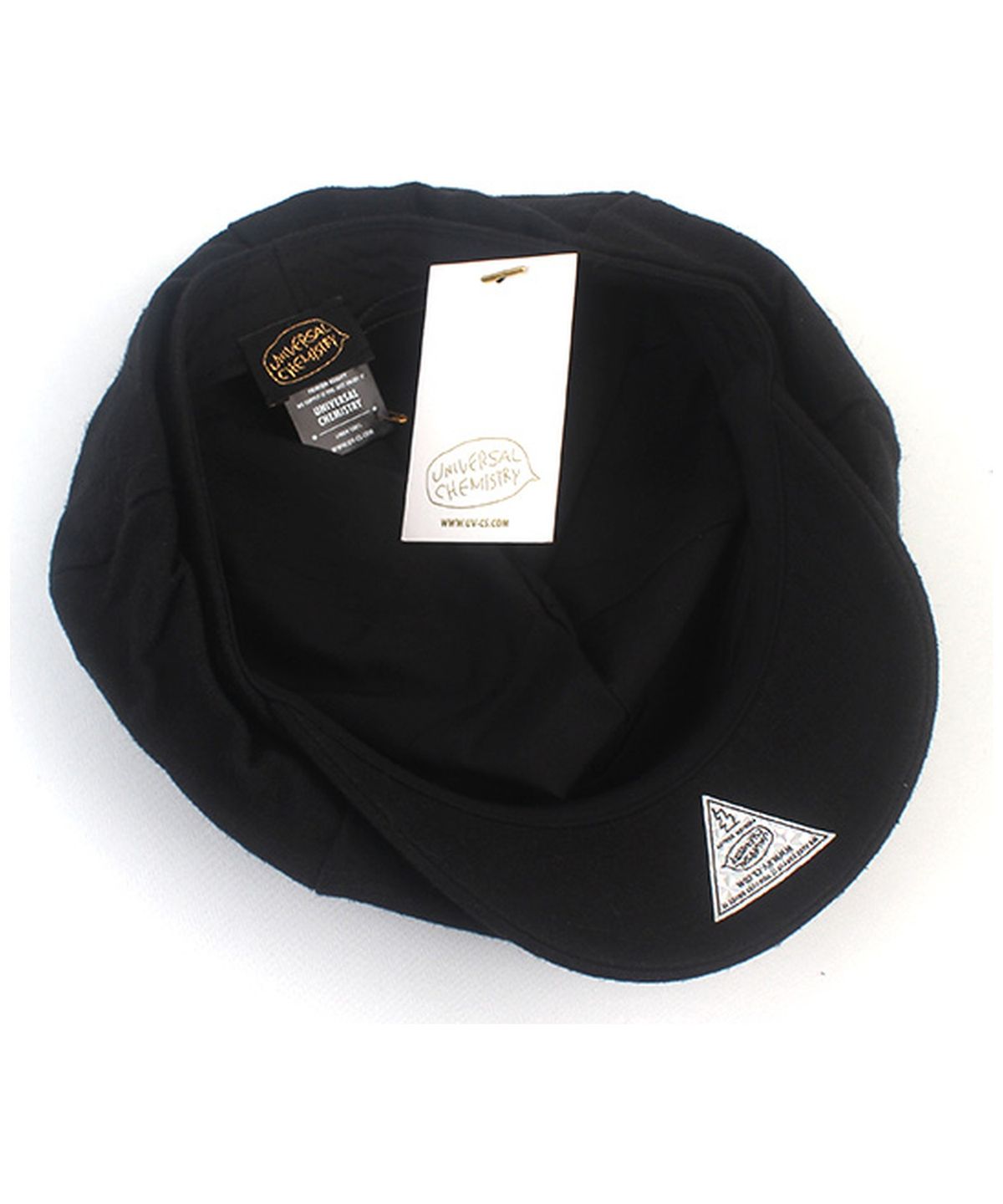 유니버셜 케미스트리(UNIVERSAL CHEMISTRY) Linen Black Loose Fit Newsboycap 뉴스보이캡