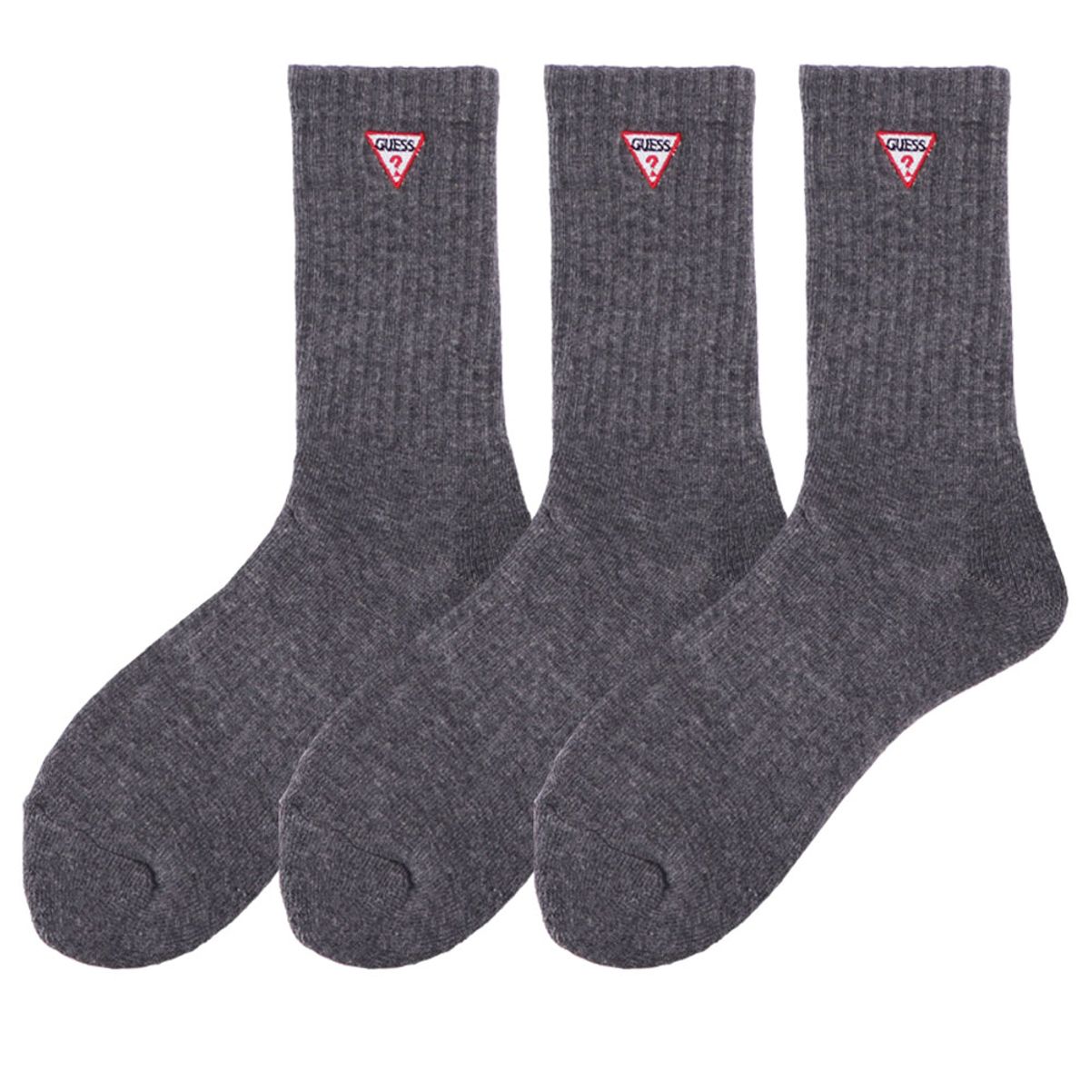 게스 양말(GUESS SOCKS) 게스 로고자수 미듐 반파일 장목 3족