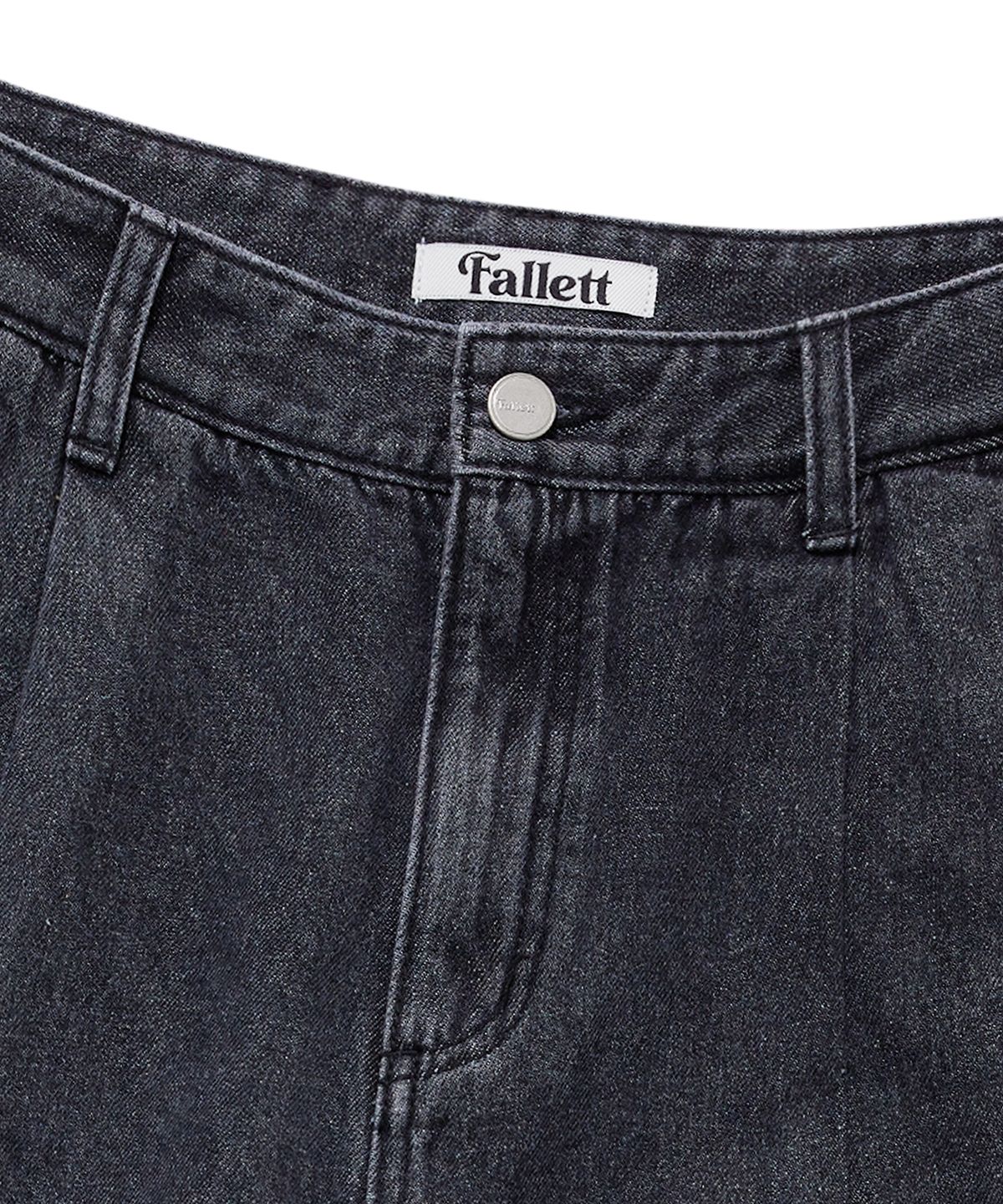 팔렛(FALLETT) 버뮤다 데님 쇼츠 블랙