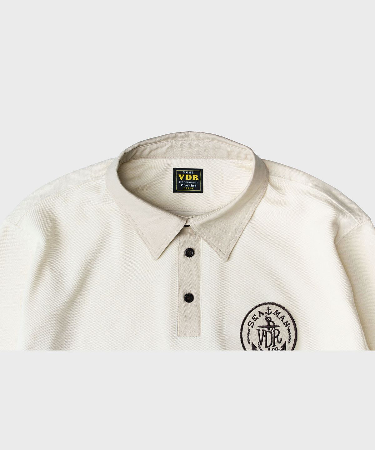 비디알(VDR) SEAMAN PIQUE LONG SLEEVE SHIRT [Cream]