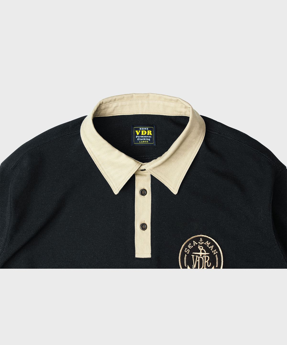 비디알(VDR) SEAMAN PIQUE LONG SLEEVE SHIRT [Black Night]