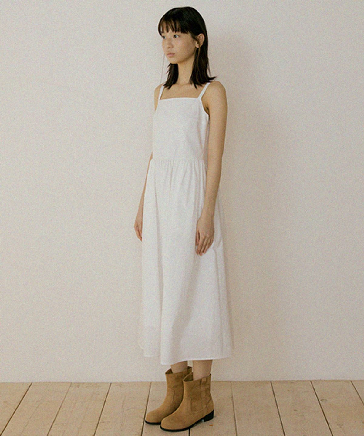 링서울(LINGSEOUL) bustier shirring dress-ivory