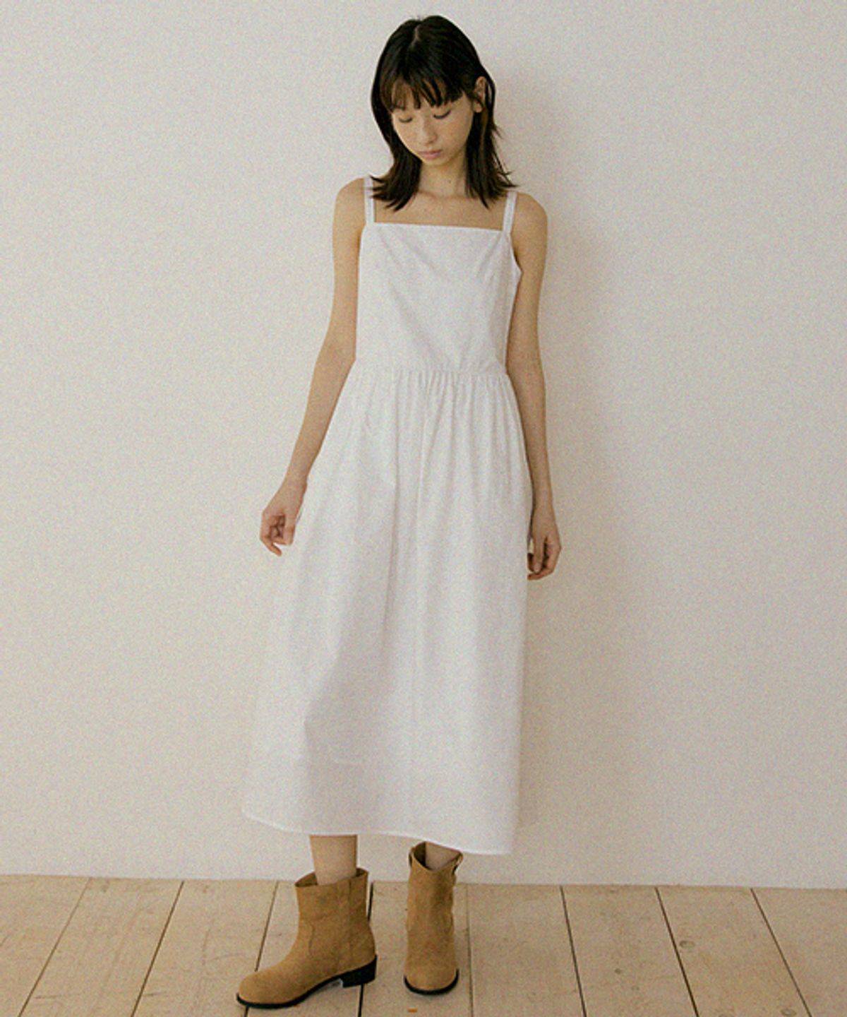 링서울(LINGSEOUL) bustier shirring dress-ivory