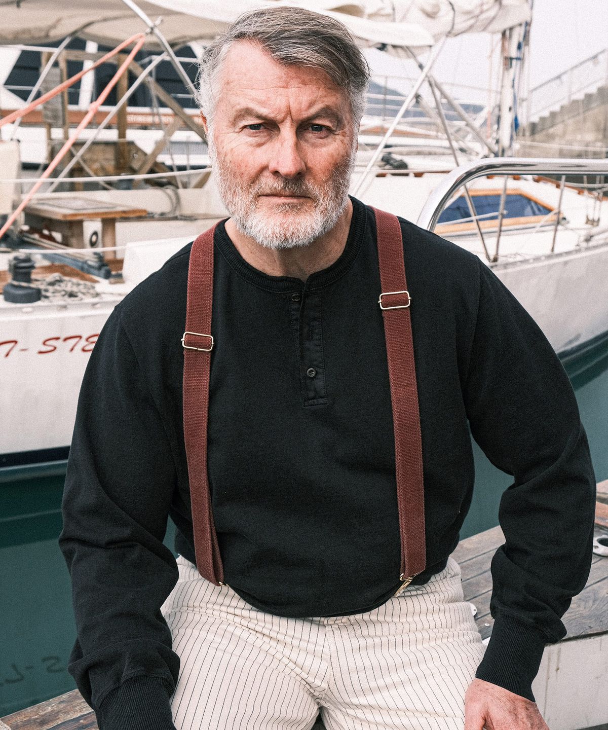 비디알(VDR) SEA MAN SUSPENDER [Burgundy]