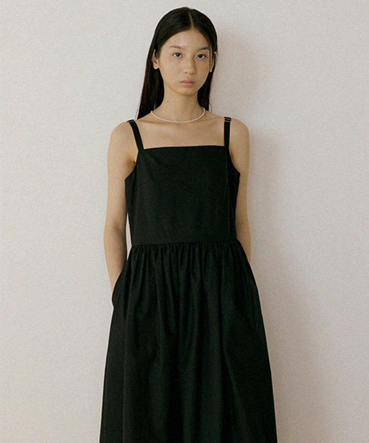링서울(LINGSEOUL) bustier shirring dress-black