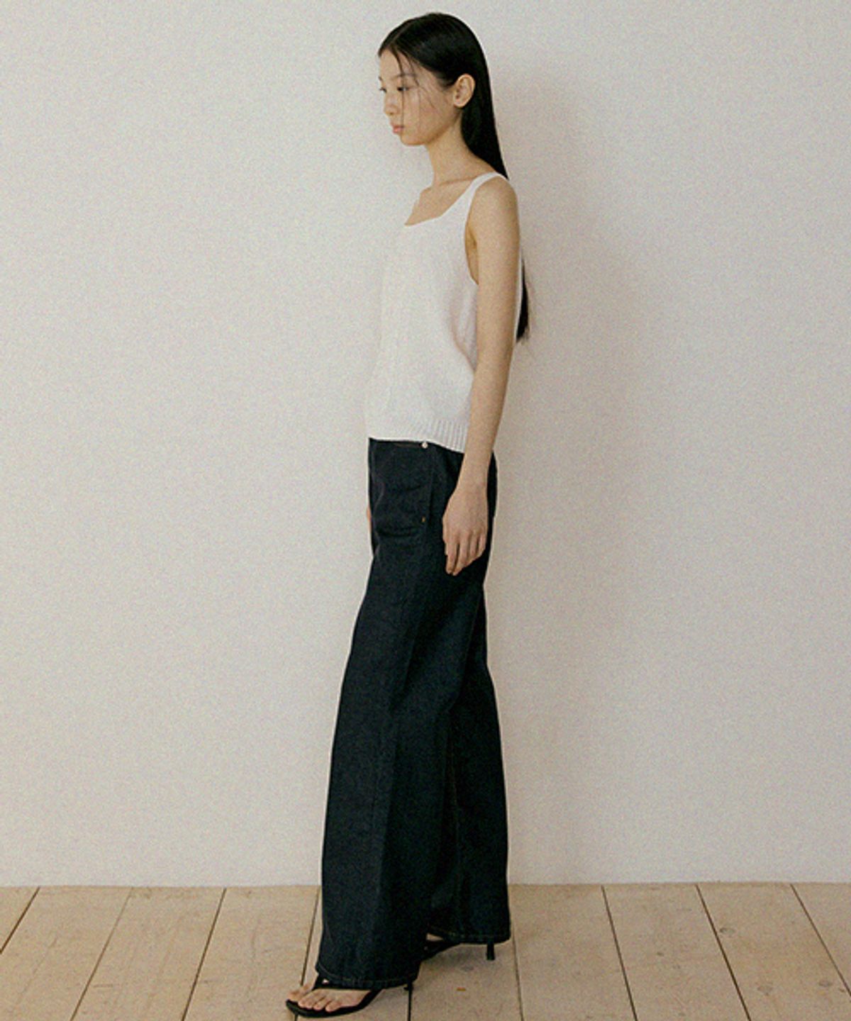 링서울(LINGSEOUL) whole garment knit sleeveless-ivory