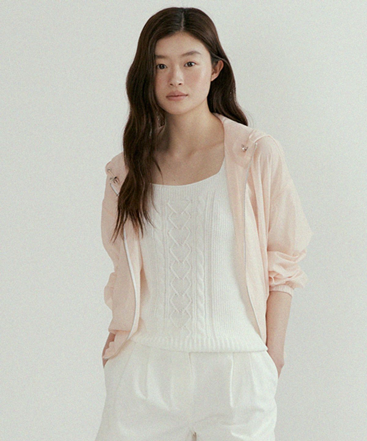 링서울(LINGSEOUL) whole garment knit sleeveless-ivory