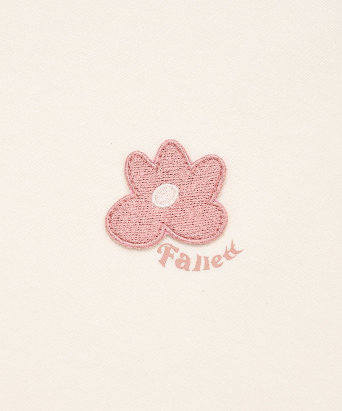 팔렛(FALLETT) 플라워 로고 래글런 롱슬리브 핑크