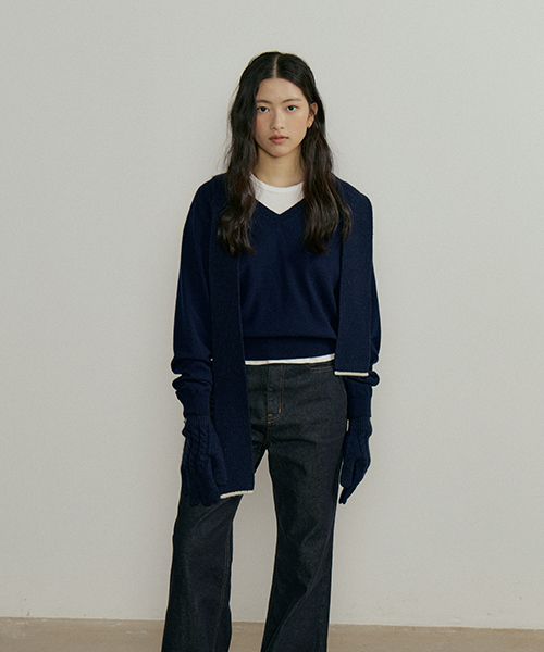 MOU merinowool L 紺(少し薄手)イタリア製　その他 MOU merinowool ライトブルーL 少し薄手 イタリア製 - メルカリ