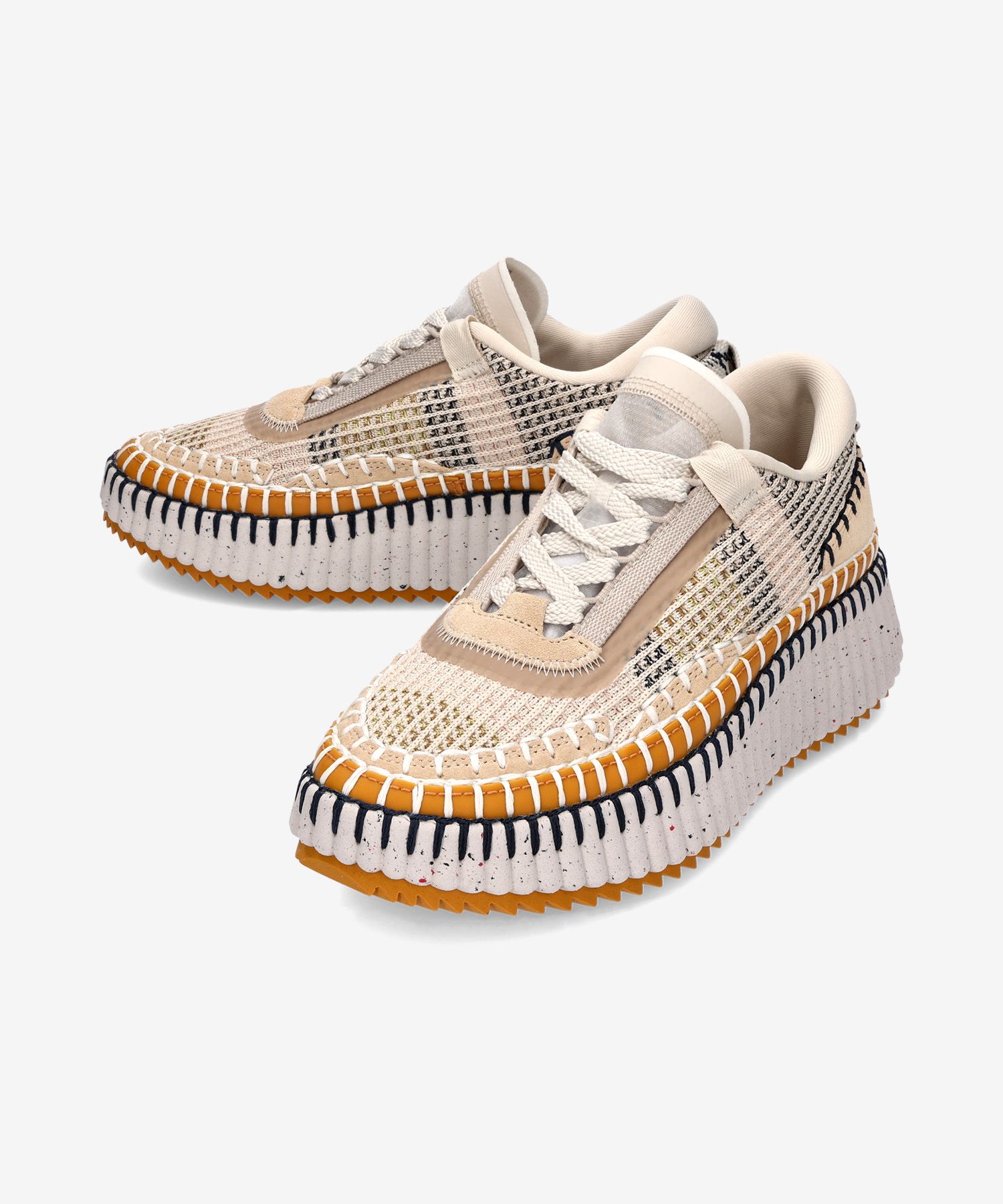 ★Chloe★ Nama Sneakers Biscuit Beige CHC22S579Y0268 CHC22S5 Chloé Nama Sneaker in Biscotti beige | Chloé US