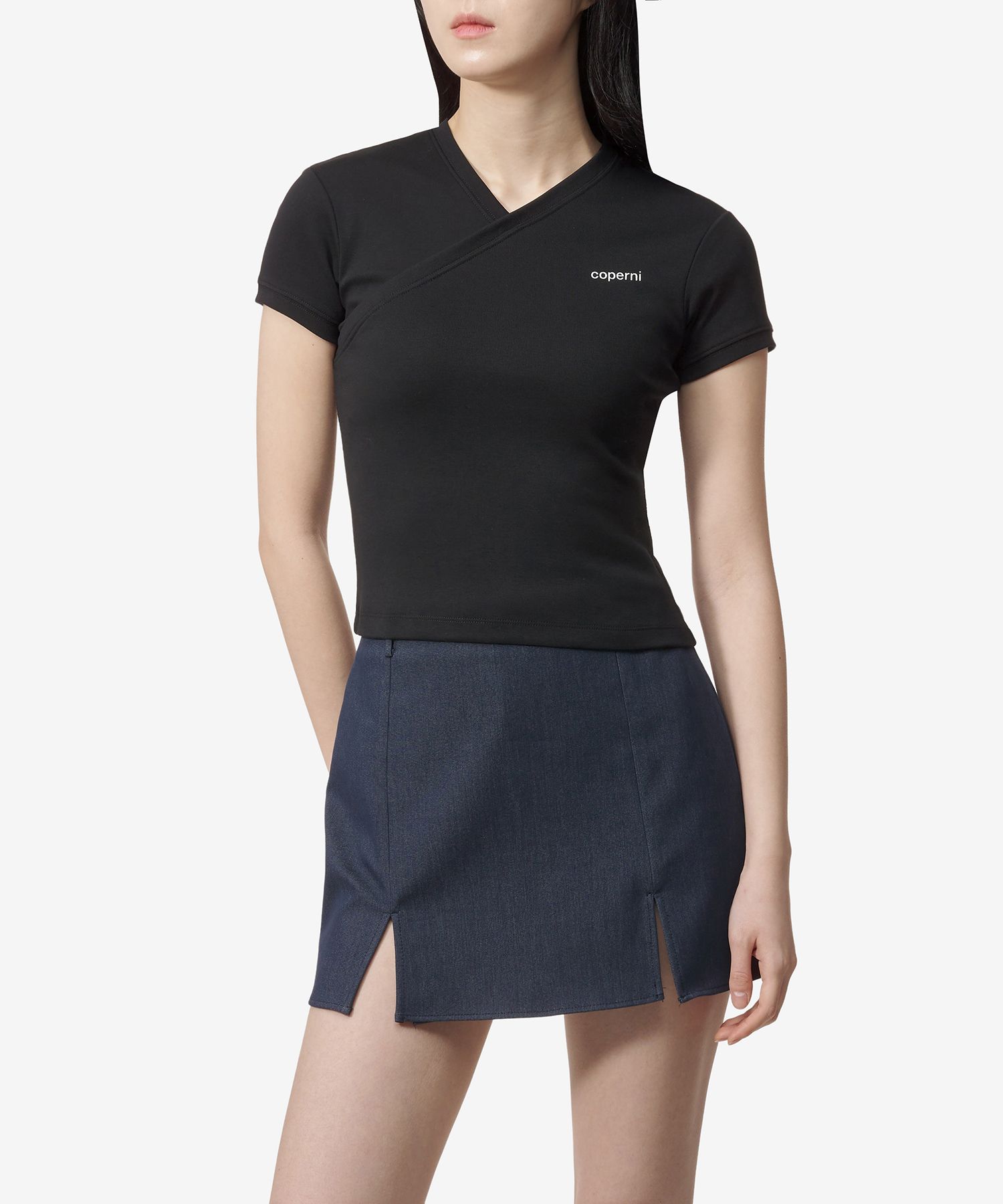 【関税込み】Coperni Tシャツ MUSINSA | COPERNI V-neck line short sleeve t-shirt - Black