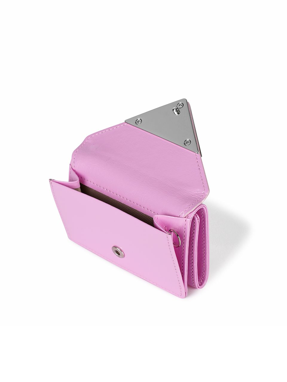★Fennec★ CRINKLE TRIANGLE TRIPLE WALLET MAUVE MUSINSA | fennec CRINKLE TRIANGLE TRIPLE WALLET - MAUVE