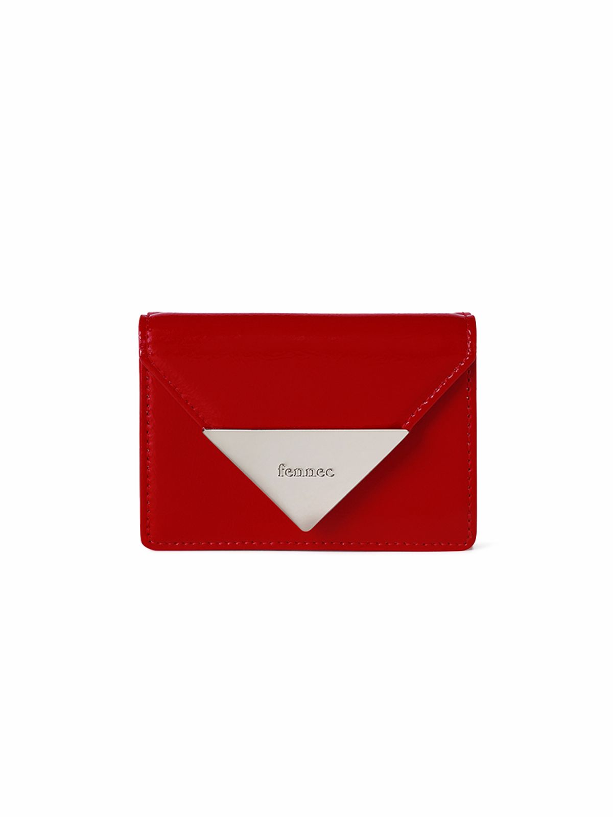페넥(FENNEC) CRINKLE TRIANGLE TRIPLE WALLET - CHERRY RED