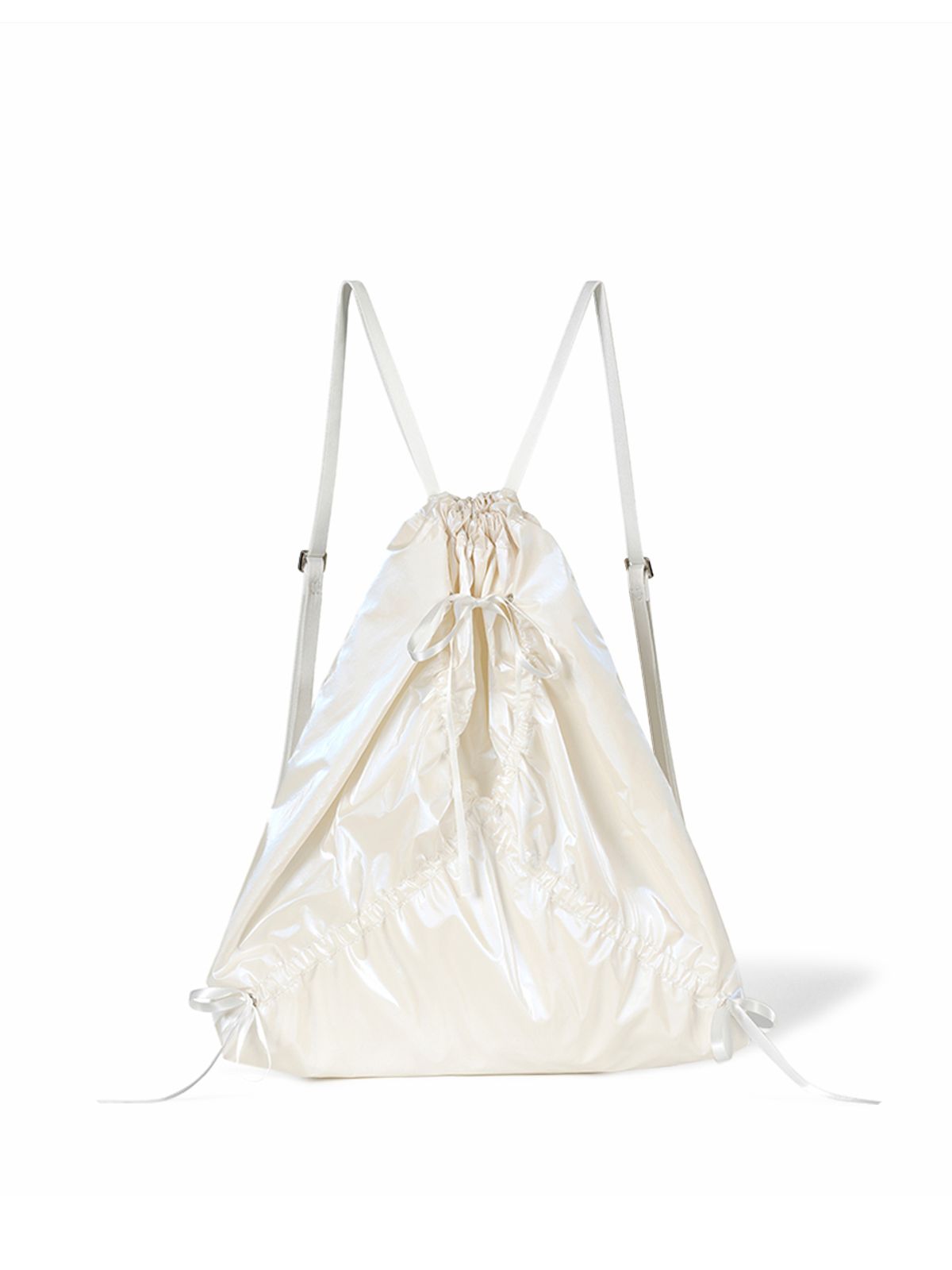 페넥(FENNEC) RIBBON STRING BAG - PEARL IVORY