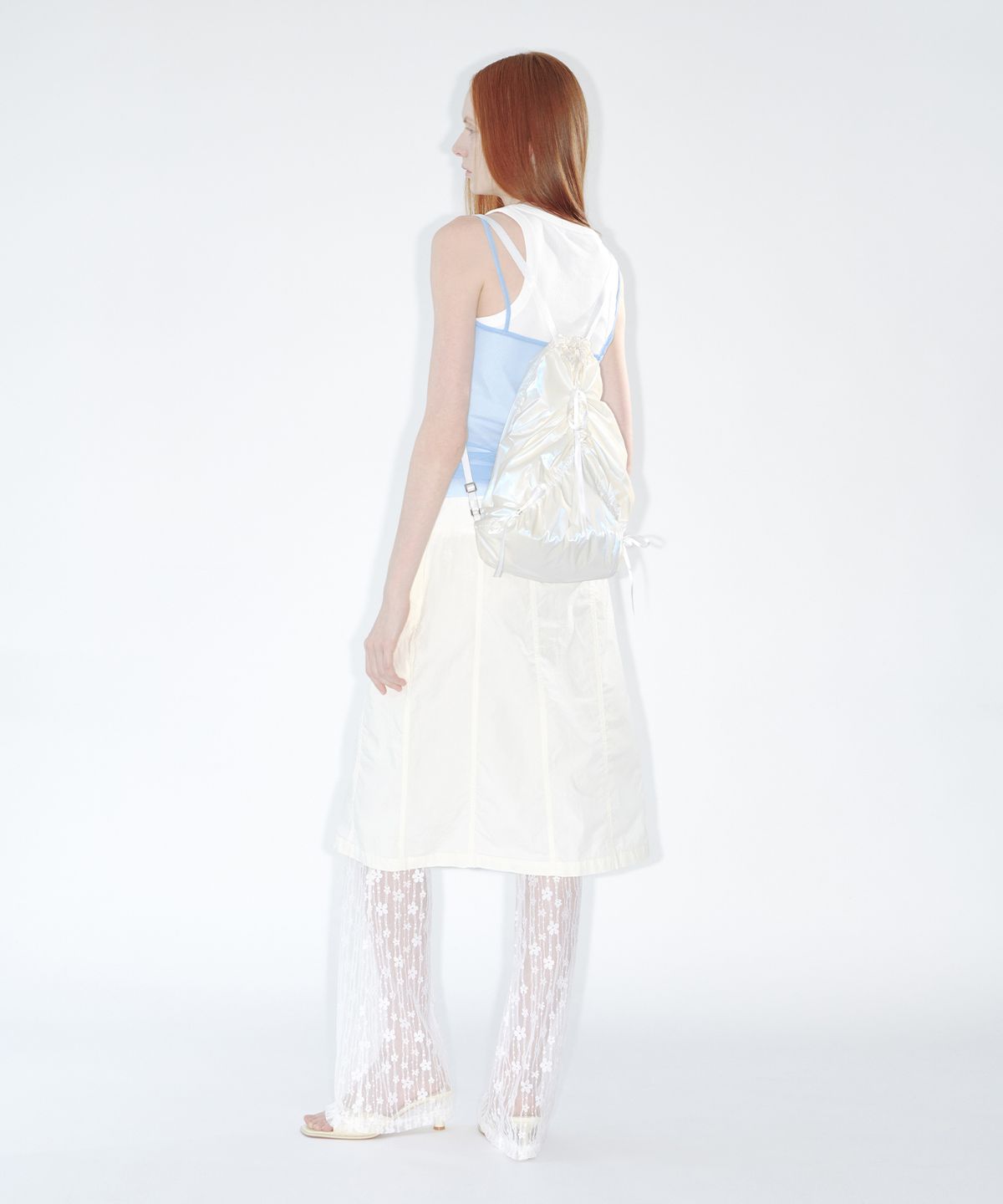 페넥(FENNEC) RIBBON STRING BAG - PEARL IVORY