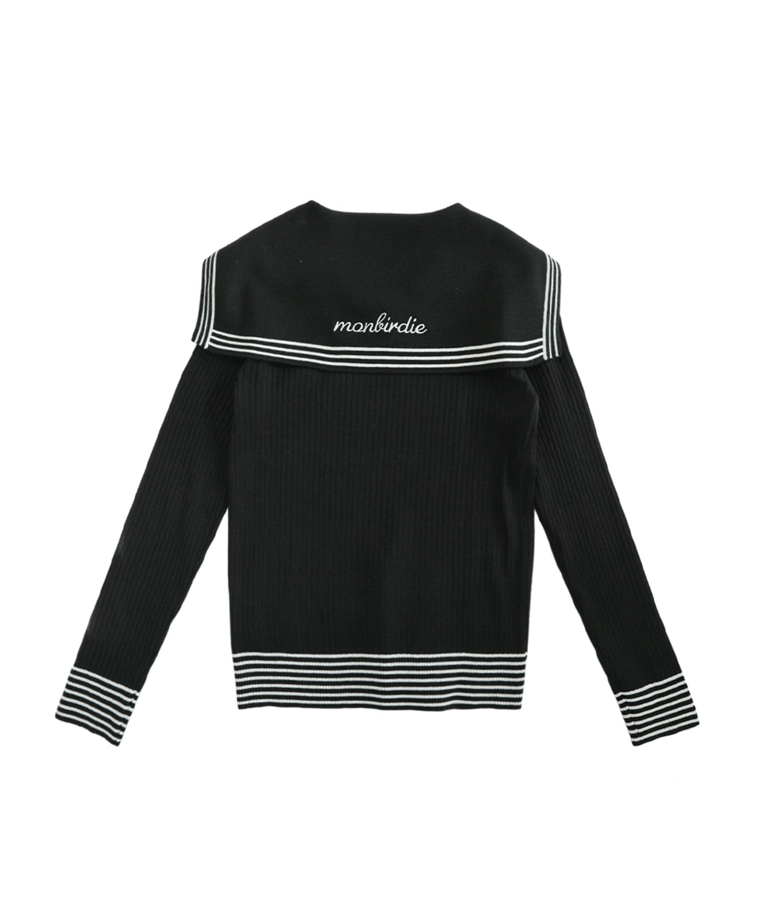 MUSINSA公式 | MONBIRDIE GOLF New sailor long sleeve knit BLACK