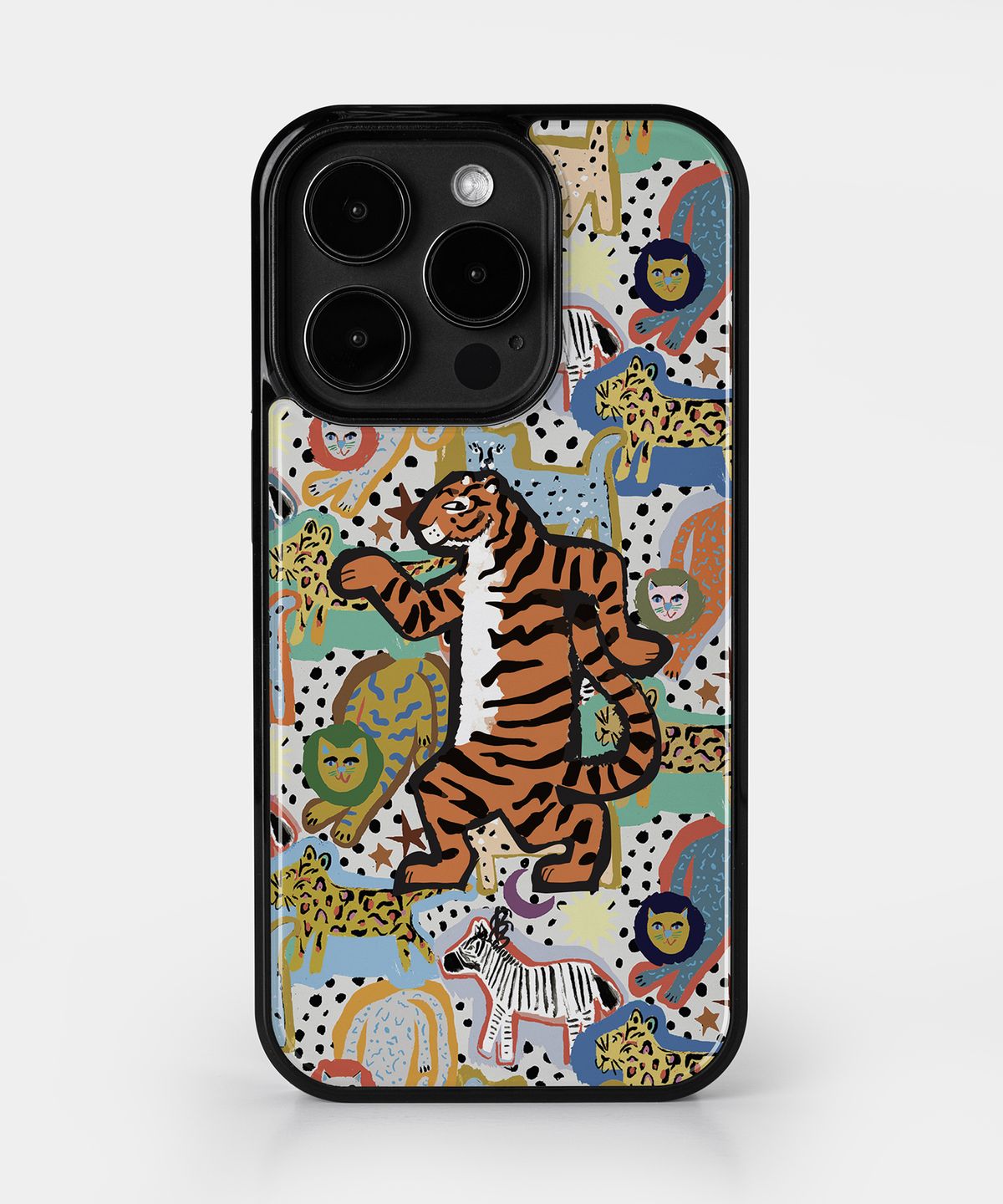 기키(GEEKY) [에폭시/글로시 범퍼케이스] Funny Tigers Jungle Adventures 아이폰 갤럭시 폰케이스
