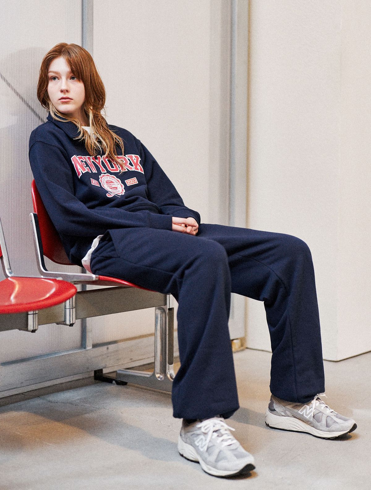 제너럴아이디어(GENERALIDEA) 에센셜 코지 스웨트 조거 팬츠 [NAVY] / SBD1U52040